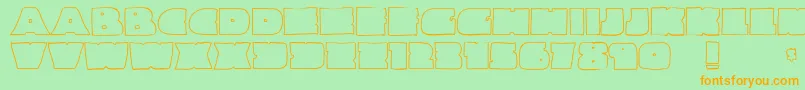 Linemaster Font – Orange Fonts on Green Background