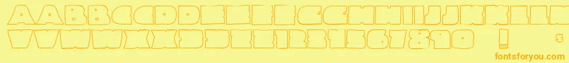 Linemaster Font – Orange Fonts on Yellow Background