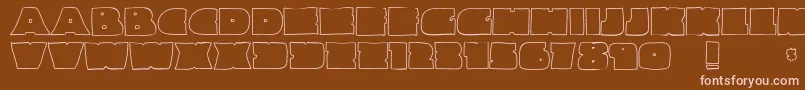 Linemaster Font – Pink Fonts on Brown Background
