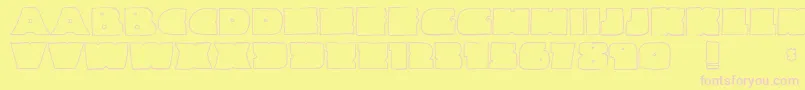 Linemaster Font – Pink Fonts on Yellow Background