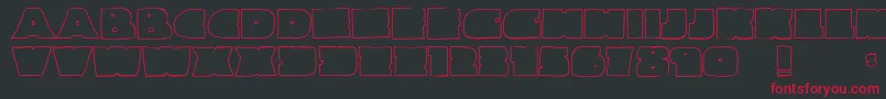Linemaster Font – Red Fonts on Black Background