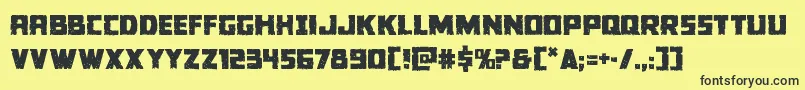 Colossus Font – Black Fonts on Yellow Background