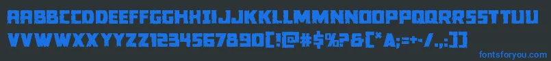 Colossus Font – Blue Fonts on Black Background