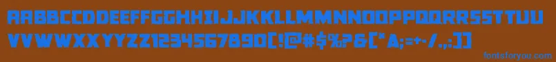 Colossus Font – Blue Fonts on Brown Background