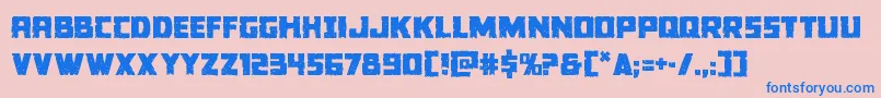 Шрифт Colossus – синие шрифты на розовом фоне