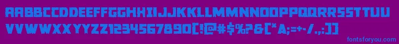 Шрифт Colossus – синие шрифты на фиолетовом фоне