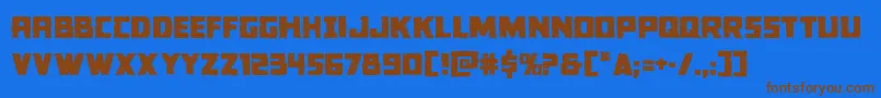 Police Colossus – polices brunes sur fond bleu