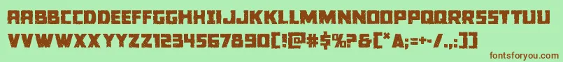 Colossus Font – Brown Fonts on Green Background