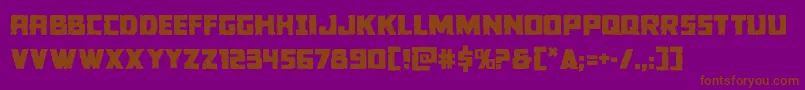 Police Colossus – polices brunes sur fond violet