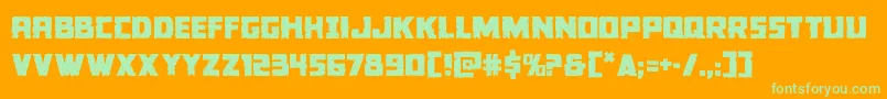 Colossus Font – Green Fonts on Orange Background
