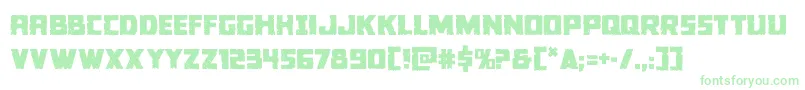 Colossus-Schriftart – Grüne Schriften auf weißem Hintergrund