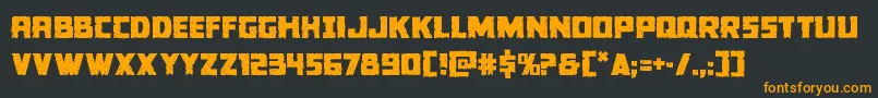 Шрифт Colossus – оранжевые шрифты на чёрном фоне