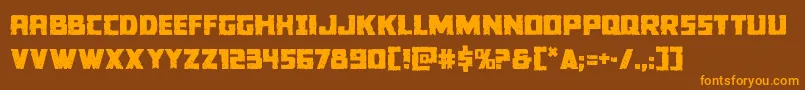 Colossus Font – Orange Fonts on Brown Background