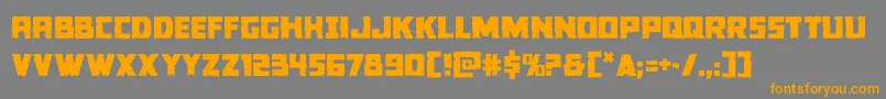 Colossus Font – Orange Fonts on Gray Background