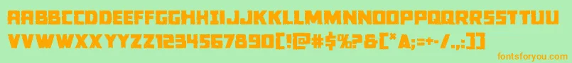 Colossus Font – Orange Fonts on Green Background