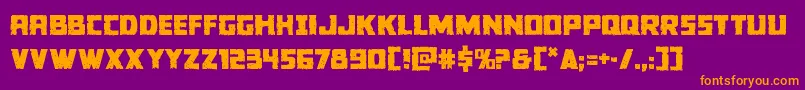 Colossus Font – Orange Fonts on Purple Background