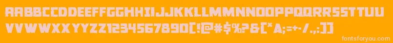 Colossus Font – Pink Fonts on Orange Background