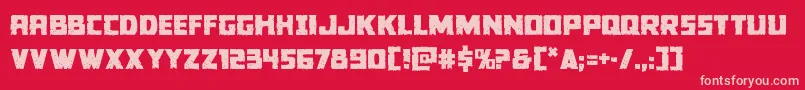 Colossus Font – Pink Fonts on Red Background