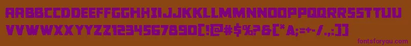 Colossus-Schriftart – Violette Schriften auf braunem Hintergrund