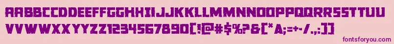 Colossus Font – Purple Fonts on Pink Background