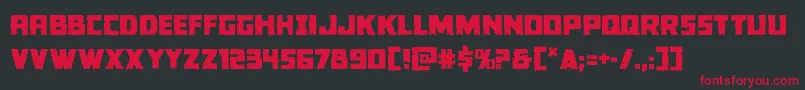 Шрифт Colossus – красные шрифты на чёрном фоне
