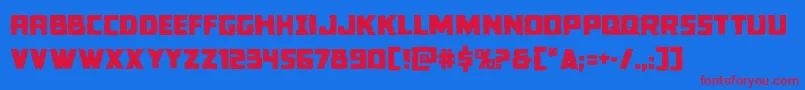 Colossus Font – Red Fonts on Blue Background