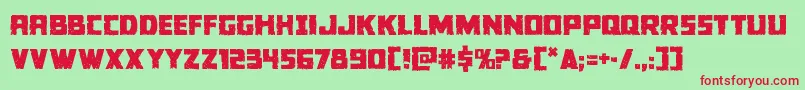 Colossus Font – Red Fonts on Green Background