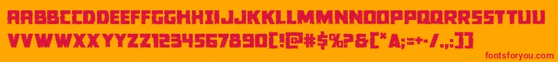 Colossus Font – Red Fonts on Orange Background