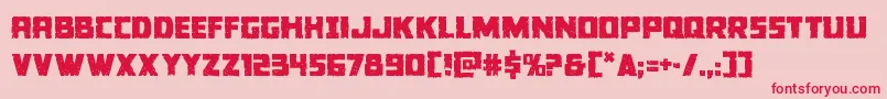 Шрифт Colossus – красные шрифты на розовом фоне