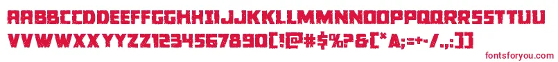Colossus-Schriftart – Rote Schriften auf weißem Hintergrund