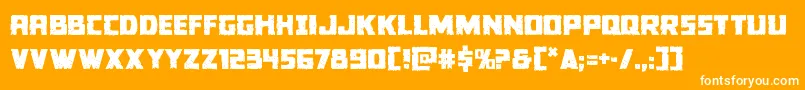 Шрифт Colossus – белые шрифты на оранжевом фоне