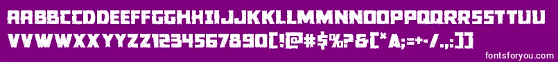 Шрифт Colossus – белые шрифты на фиолетовом фоне