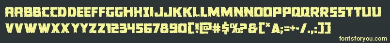 Шрифт Colossus – жёлтые шрифты на чёрном фоне