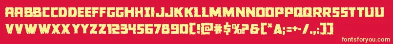 Шрифт Colossus – жёлтые шрифты на красном фоне