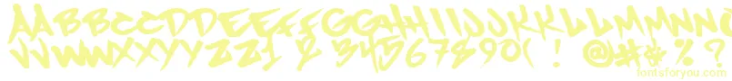 Humanrase Font – Yellow Fonts on White Background