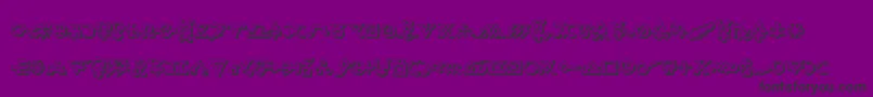 フォントHermeticspellbook3D – 紫の背景に黒い文字