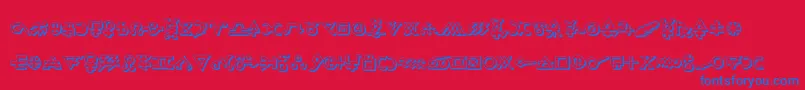Hermeticspellbook3D Font – Blue Fonts on Red Background