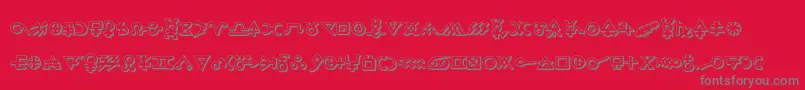 Hermeticspellbook3D Font – Gray Fonts on Red Background