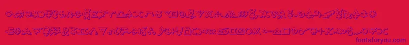 Hermeticspellbook3D Font – Purple Fonts on Red Background