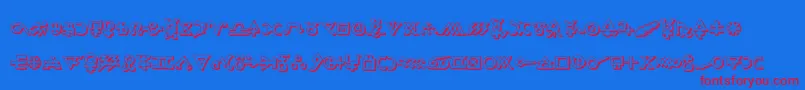Hermeticspellbook3D Font – Red Fonts on Blue Background