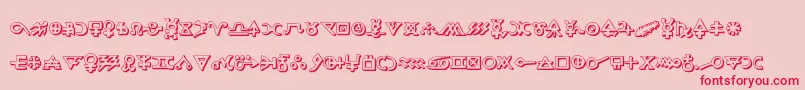 Hermeticspellbook3D Font – Red Fonts on Pink Background