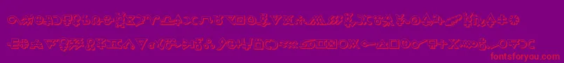 Hermeticspellbook3D Font – Red Fonts on Purple Background