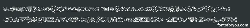 Hermeticspellbook3D Font – White Fonts on Black Background