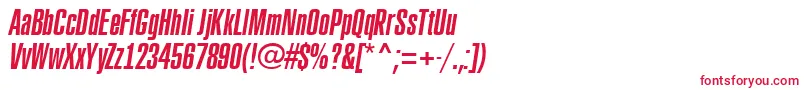 Rubric4 Font – Red Fonts on White Background