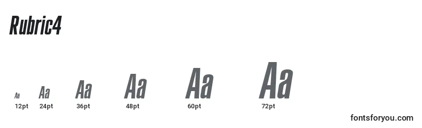 Rubric4 Font Sizes