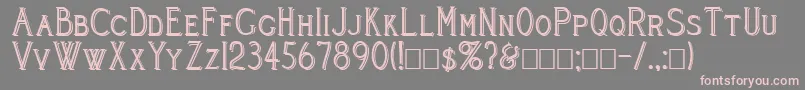 CleaversJuveniaBlocked Font – Pink Fonts on Gray Background