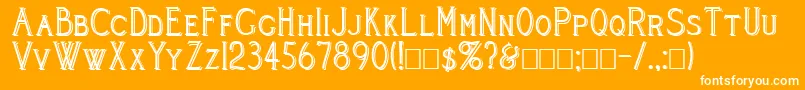 CleaversJuveniaBlocked Font – White Fonts on Orange Background