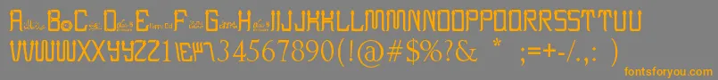 EidAlFitr2 Font – Orange Fonts on Gray Background