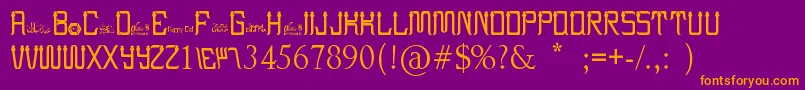 EidAlFitr2 Font – Orange Fonts on Purple Background