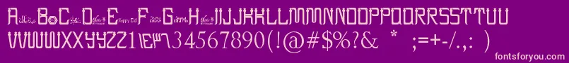 EidAlFitr2 Font – Pink Fonts on Purple Background
